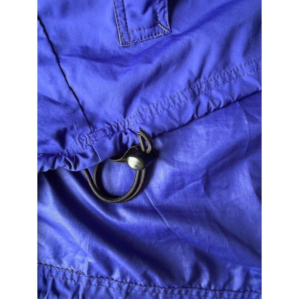 The North Face Jacket Mens X-large Blue Hooded Anorak Nylon 1/4 Zip Pullover